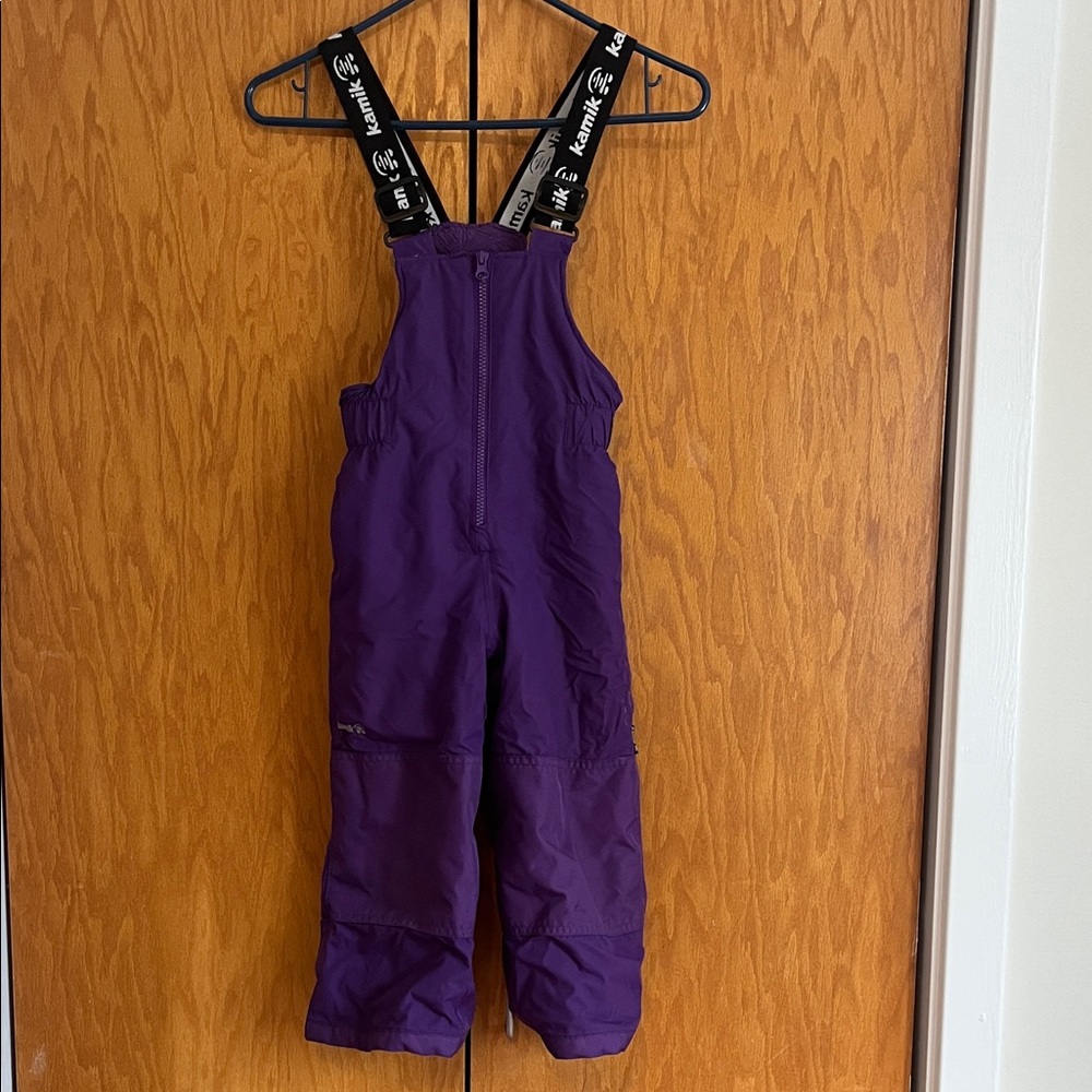Kamik Kids Purple Snow Bib Overalls